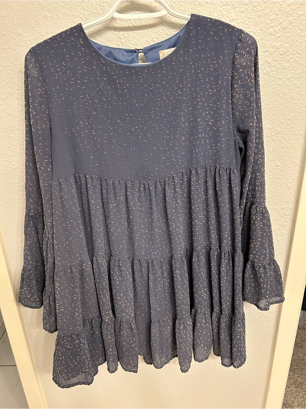 Anthropologie Tiered Babydoll Dress Peasant Boho Sz S